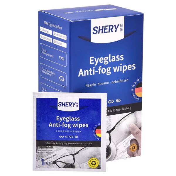 دستمال مرطوب عینک ضد مه Shery بسته 50 تایی