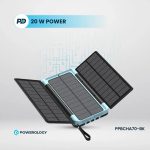 پاوربانک خورشیدی Powerology مدل PP070 ظرفیت 16000mAh 3 پنل