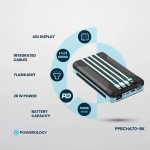 پاوربانک خورشیدی Powerology مدل PP070 ظرفیت 16000mAh مشخصات