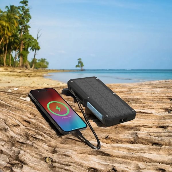 پاوربانک خورشیدی Powerology مدل PP076 ظرفیت 20000mAh وایرلس