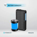 پاوربانک خورشیدی Powerology مدل PP076 ظرفیت 20000mAh پنل